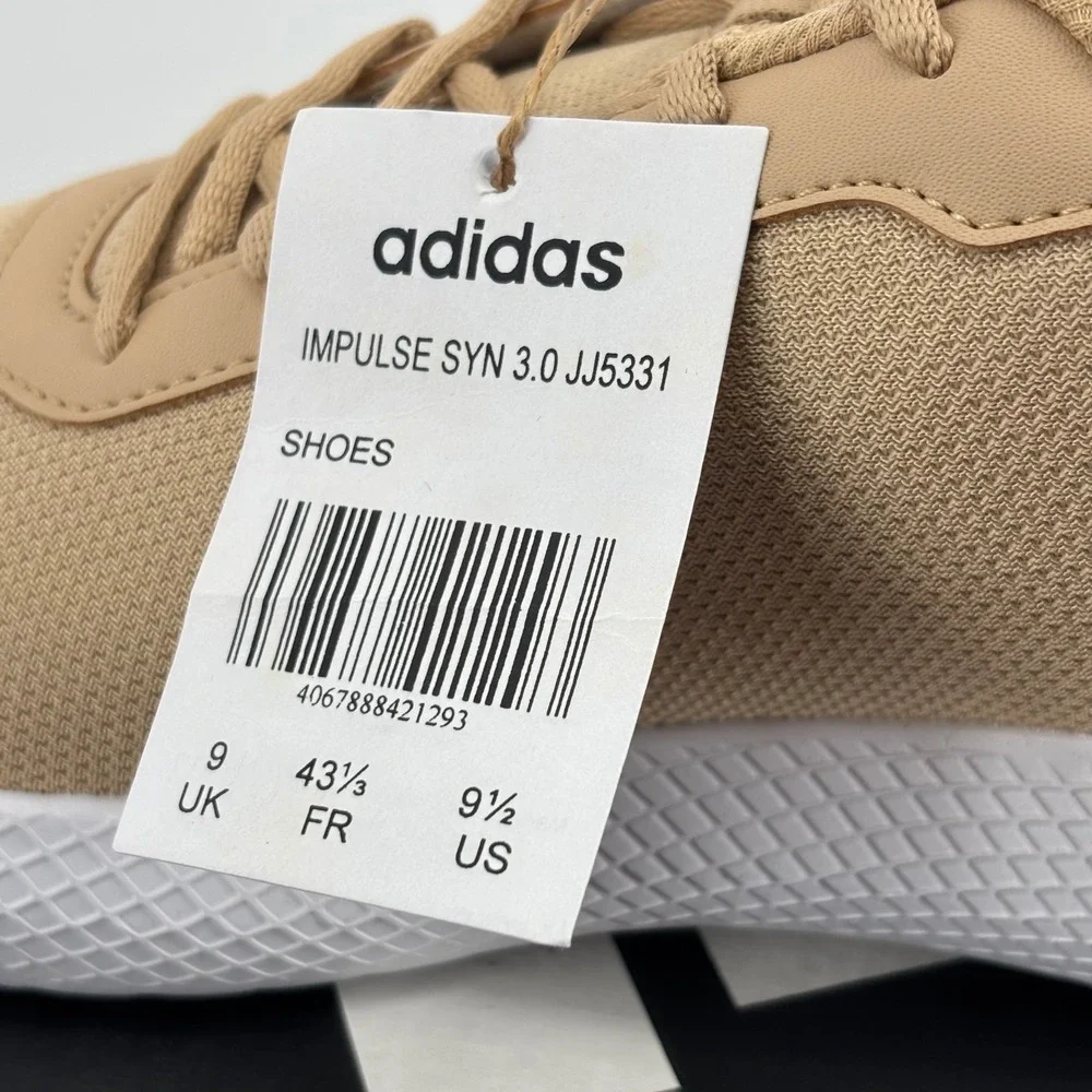 Adidas Impulse Syn 3.0 Mens 9.5 Beige White JJ5331 Sneakers New NIB Running
